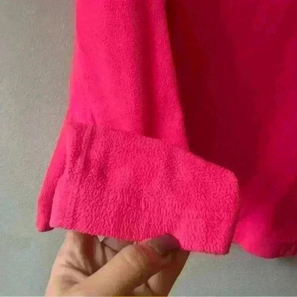 The Outfitters By Land's End Neon Pink Zip Up Jacket Sz L - Picture 5 of 15
